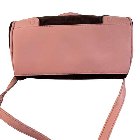 JUICY COUTURE Viral Heritage Satchel in Chocolate Brown and Dusty Blush - Picture 10 of 11